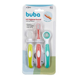 Kit Higiene Bucal Infantil Massageador Escova Limpador Buba