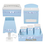 Kit Higiene Cor Azul Bebê Em