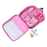 Kit Higiene Cuidados Bebê 13pçs Tesoura Pinça Escova Pente