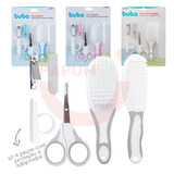 Kit Higiene Cuidados Bebê Escova Pente Tesoura E Cortador Cor Azul