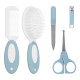 Kit Higiene Cuidados Bebê Tesoura Cortador Escova Pente Lixa