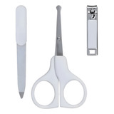 Kit Higiene Manicure Cuidados 3 Pçs Cortador Lixa Tesoura