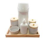 Kit Higiene Porcelana Bebê Bandeja Pinus