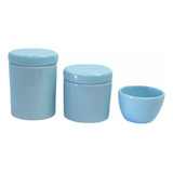 Kit Higiene Porcelana Bebê Lavabo Banheiro 3 Pcs