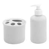 Kit Higiene Porcelana Porta Escova E