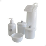 Kit Higiene Prata Bebê Porcelana Potes Gel Térmica Entrega