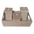 Kit Higiênico 3 Potes + Cesta Mdf Cru Montado Cuidados Bebê