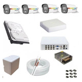 Kit Hikvision Dvr E 4 Câmeras 1080p E 4 Caixa Organizadora