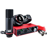 Kit Home Studio Scarlett 2i2 Studio 3a Geração Focusrite