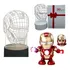 Kit Homem De Ferro Brinquedo Música Led Dança E Luminária 3d