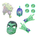 Kit Hulk Mascara 2x Luvas Vingadores Thor Capitão America