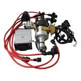 Kit Ignição Eletrônica Fusca Cabos De Vela Vermelho Completo