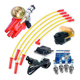 Kit Ignição Eletrônica Fusca Kombi C Cabo Amarelo E Velas