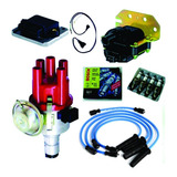 Kit Ignição Eletrônica Fusca Kombi C Cabo Azul E Velas