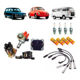 Kit Ignição Eletrônica Fusca Kombi Cabo Preto E Velas Ngk