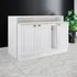 Kit Ilha Gourmet 3 Portas Com Tampo Emily Branco Dgwt