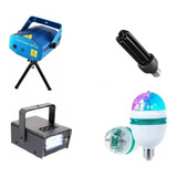 Kit Iluminação Balada 4x1 Laser Giratoria