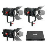 Kit Iluminação Came tv F 100s Focável Led Lente Fresnel