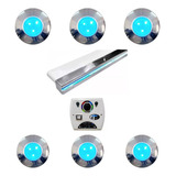 Kit Iluminação De Piscina 6 Led 9w Cascata Com Led 120cm
