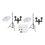 Kit Iluminação Estúdio Newborn Luz Continua E27 Foto Vídeo