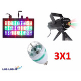 Kit Iluminação Festa Strobo Color Laser