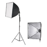 Kit Iluminação Foto Vídeo Luz Contínua Softbox 50x50 Tripé