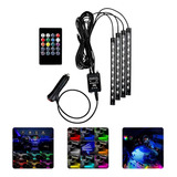 Kit Iluminação Interior Carro Luz 09 Led Controle Rgb 12v