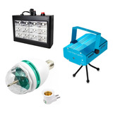 Kit Iluminação Jogo Luz Lampada Rgb Strobo 12v Mini Laser