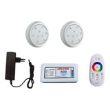 Kit Iluminação Lampada Piscina 2 Led Módulo Rgb C Fonte 110v 220v Eaglepool
