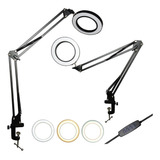 Kit Iluminação Led Ring Light Mesa Manicure Fotos Estética