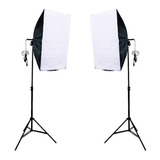 Kit Iluminação Luz Contínua Estúdio Softbox 50×70 Com Bolsa