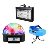 Kit Iluminação Para Festas 3x1 Strobo12v