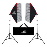 Kit Iluminação Softbox Duplo Sou Foto Chicago Com Bolsa Grid