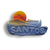 Kit Imãs Decorativos Santos Guarujá Bertioga 03 Peças 