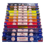 Kit Incenso Nagchampa 12 Cx Melhores Aromas Satya Mini 7 5 G