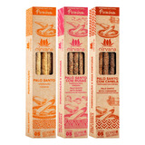 Kit Incenso Palo Santo 3 Aromas Nirvana Longa Duração