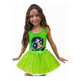 Kit Infantil Body Meninas Super Poderosas Saia Tutu Festas