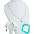 Kit Infantil Brinco Argolinha Correntinha Banhado Ouro Menin