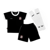 Kit Infantil Corinthians Calção Camisa Meião