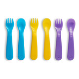 Kit Infantil De 3 Colheres E 3 Garfos Mudam De Cor Munchkin