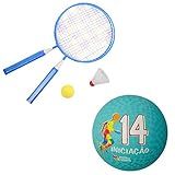 Kit Infantil De Badminton E Bola De Iniciação Borracha Tam14