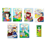 Kit Infantil De Colorir 1 Caixa 12 Lápis De Cor 6 Livros