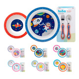 Kit Infantil Introdução Refeição Pratinho Bowl Talher Buba