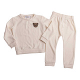 Kit Infantil Roupa Bebê Moletom Urso Blusa Calça