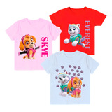 Kit Infantil Roupa Patrulha Canina Skye Everest Camiseta 1 6