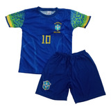 Kit Infantil Seleção Uniforme Seleção Brasileira Criança