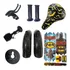Kit Infantil Selim Manopla Buzina Paralama Manete Adesivo