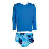 Kit Infantil Sunga Camiseta Térmica Proteção Solar Uv50 