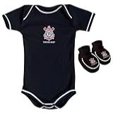 Kit Infantil Torcida Baby Corinthians Curto Body- Pantufa
