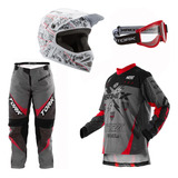 Kit Infantil Unissex Capacete Oculos Insane X Trilha Rosa